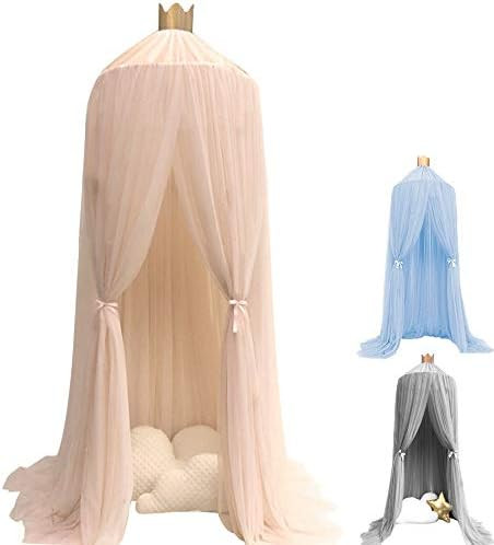 Dome Princess Bed Canopy Round Lace Mosquito Net Play Tent Hanging House Decoration Lace Netting ... | Amazon (US)
