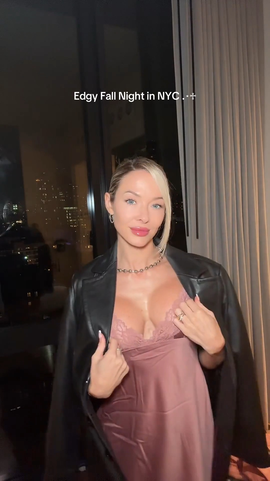 ✨ Romantic edgy night out vibes ✨
For date night in NYC, I styled the iconic House of CB satin pink cami dress (Nia) with an oversized vintage leather blazer (mine is a forever piece passed down from my grandma 🤍). Since I can’t link these exact pieces, I rounded up the best dupes that give the same luxe look without the splurge.

💡 Styling tip: If you can, splurge on an authentic leather jacket. This one has been in my closet for decades and it’s the ultimate timeless staple—you’ll wear it with everything.

I finished the look with platform suede black heels, an edgy ball chain necklace, and silver chain earrings for that mix of romantic glam + punk rock edge. Perfect for girls night, fashion week, or a chic date night in the city.

🖤 Shop my dupe picks + accessories linked here for your own romantic edgy outfit inspo →

#OOTN #NightOutStyle #HouseOfCB #LTKunder100 #EdgyRomanticStyle #LeatherBlazerLook #DateNightOutfit #LTKfashion #StreetStyleGlam #RomanticEdgy

#LTKStyleTip #LTKNYFW #LTKSeasonal