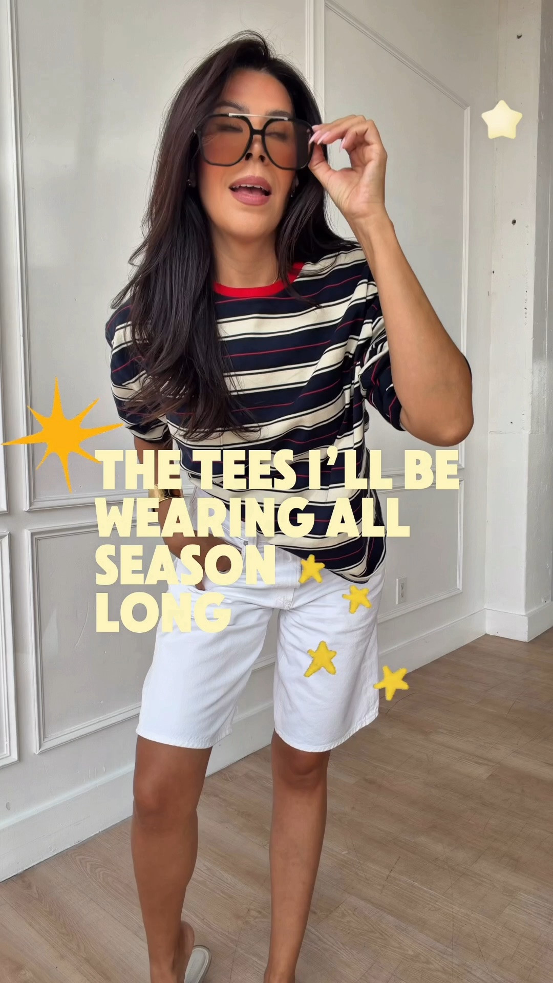 Wearing size small in all tees, size 27 in shorts

#LTKgrwm #LTKootd #LTKmomlife