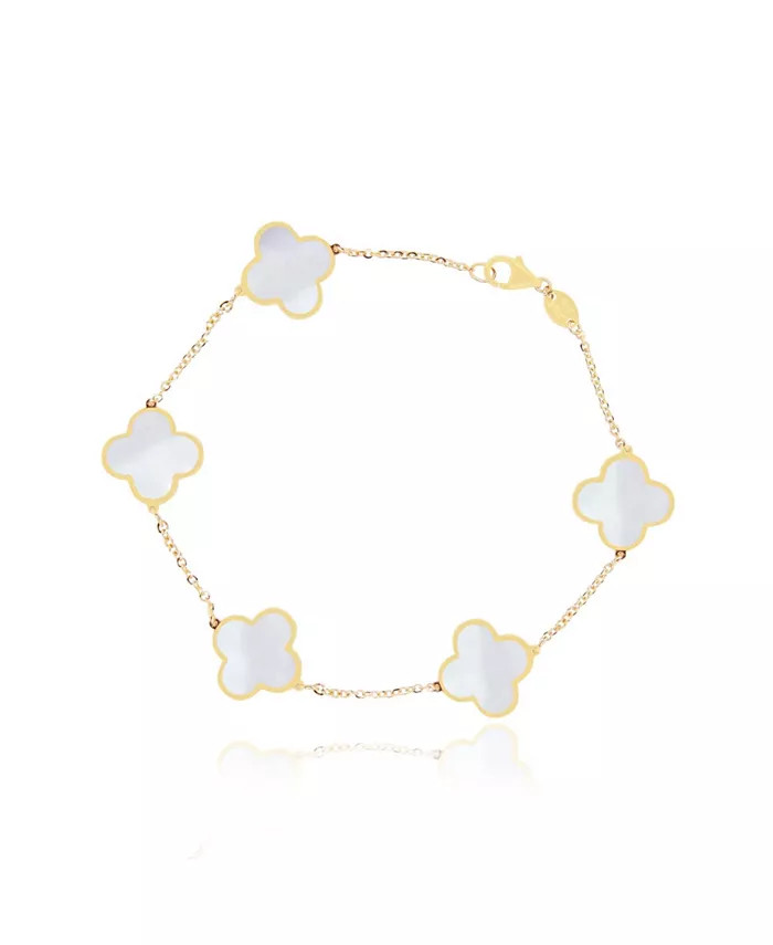 Large Mother of Pearl Clover Bracelet | Macy's