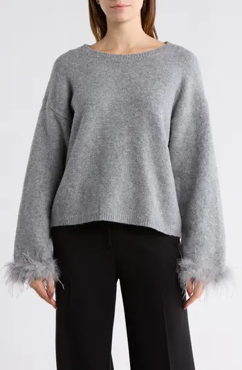 WAYF Feather Trim Sweater | Nordstromrack | Nordstrom Rack