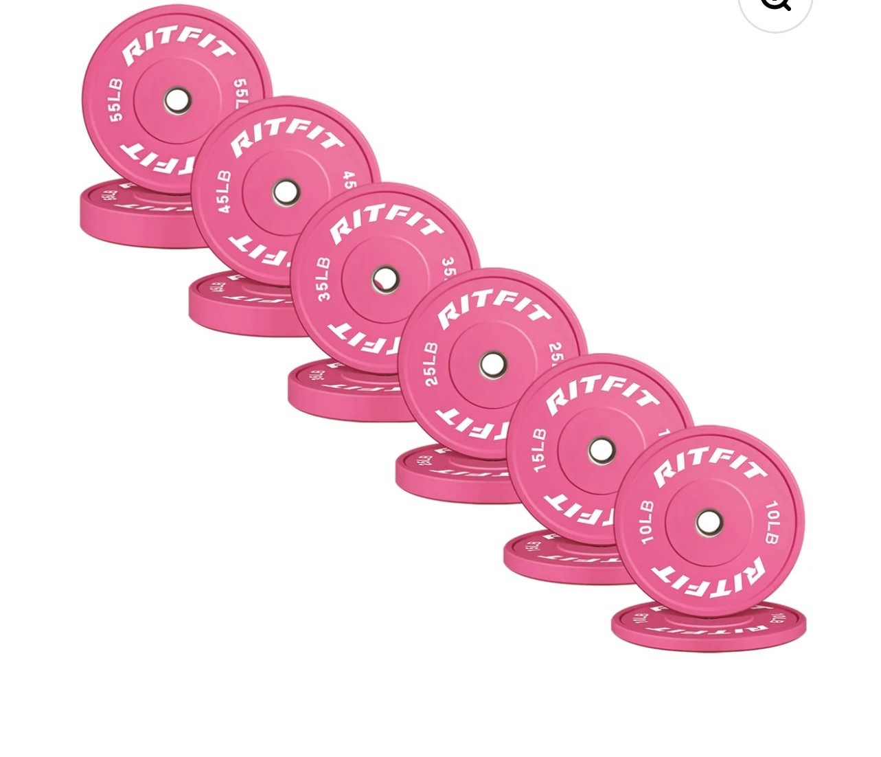 Pink Ritfit bumper plates 