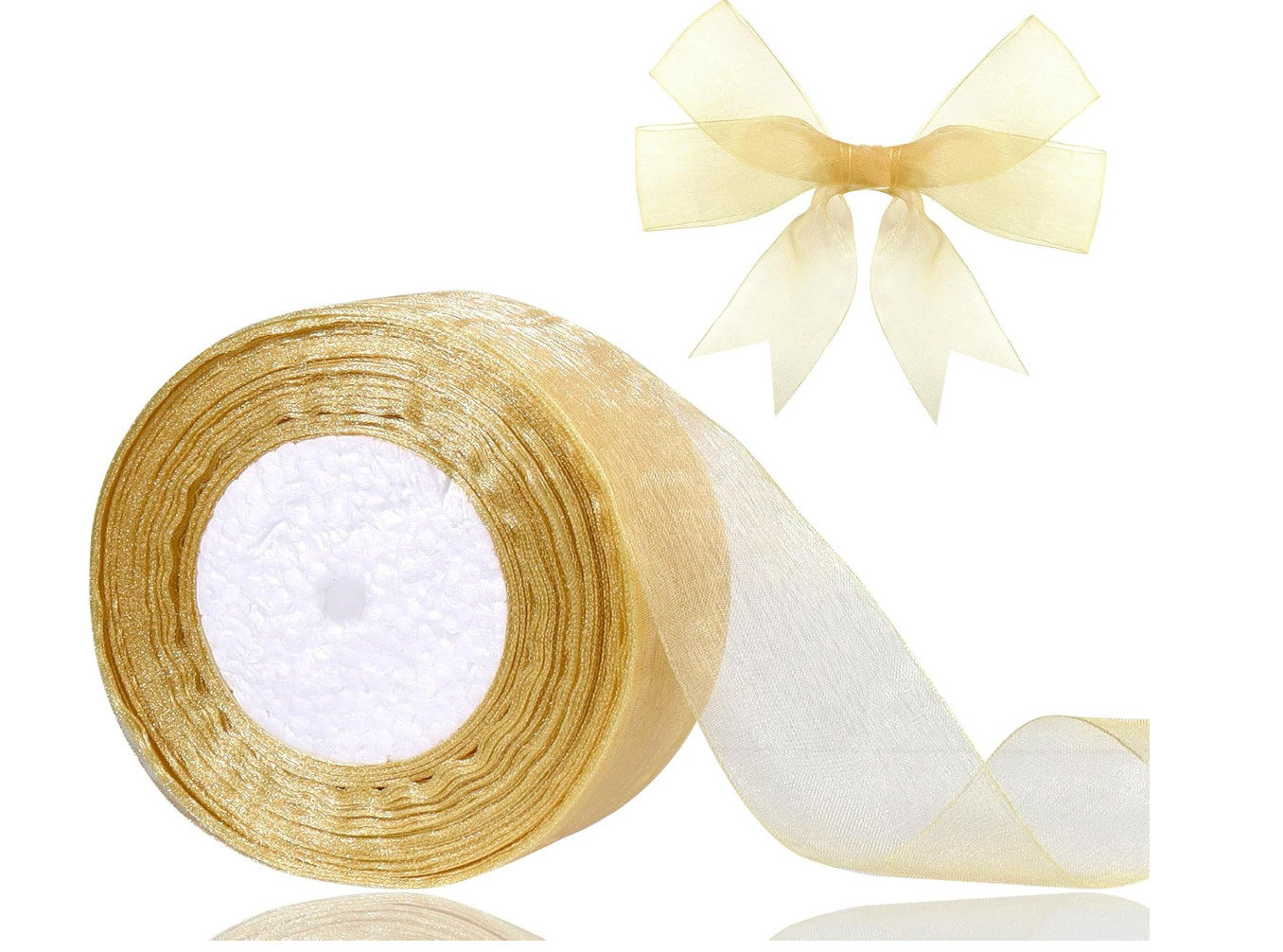 Gold Sheer Organza Ribbon Christmas Wrapping  

 #LTKHoliday