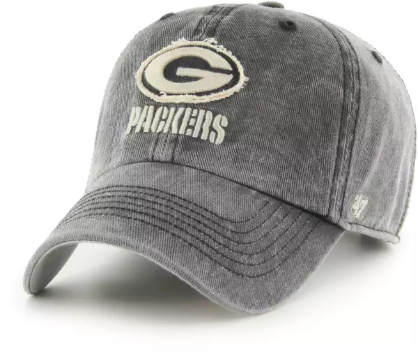 '47 Men's Green Bay Packers Esker Clean Up Black Adjustable Hat | Dick's Sporting Goods | Dick's Sporting Goods
