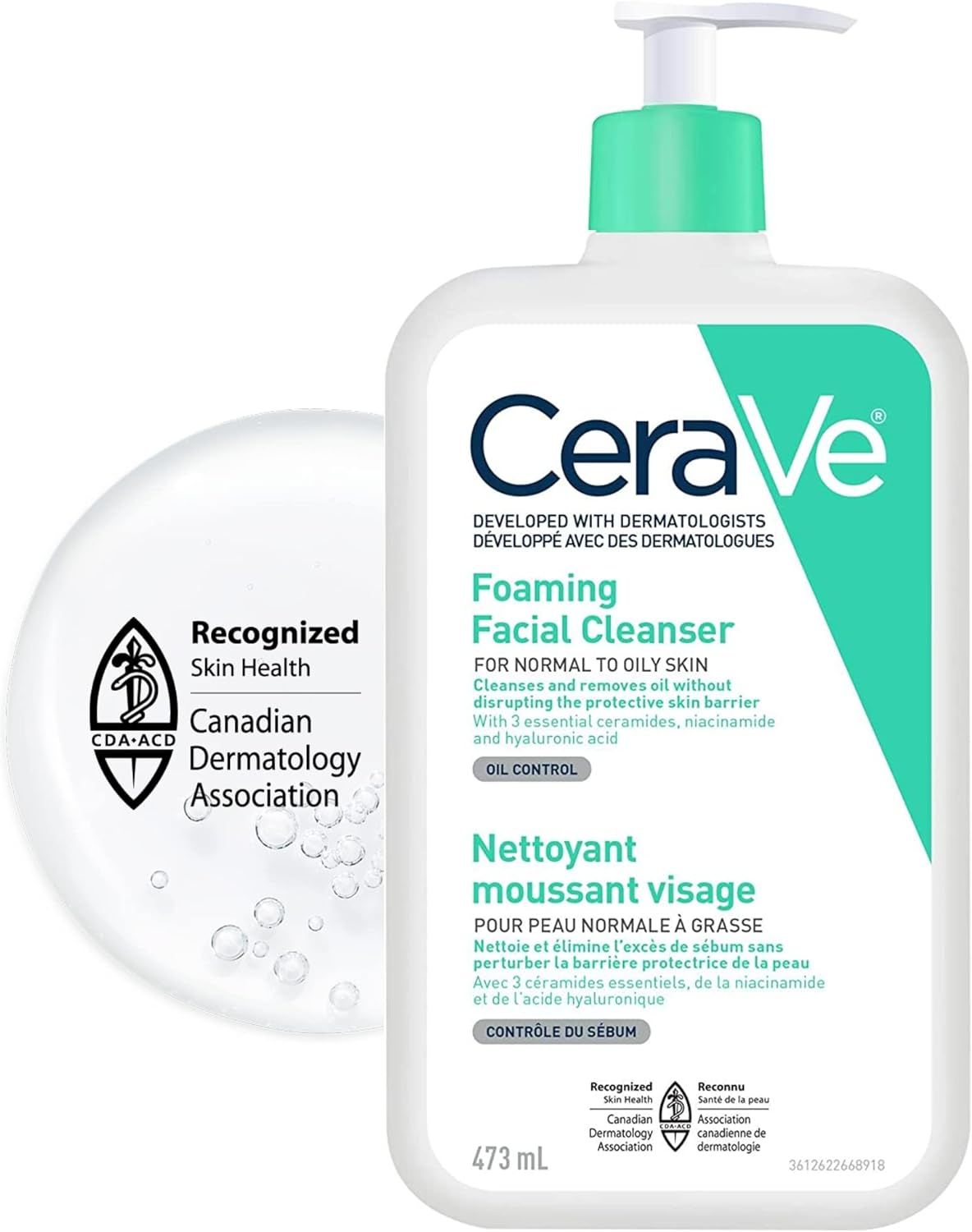 CeraVe FOAMING Face Cleanser, Gentle Face Wash with Hyaluronic Acid, Niacinamide, Ceramides. Make... | Amazon (CA)
