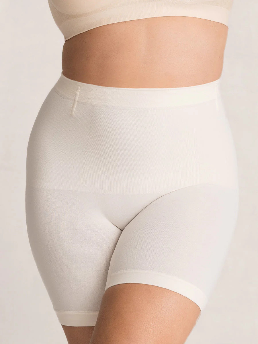 Shapermint Essentials All Day Every Day Mid-Waisted Shaper Short Shapewear Chai M / L | Shapermint