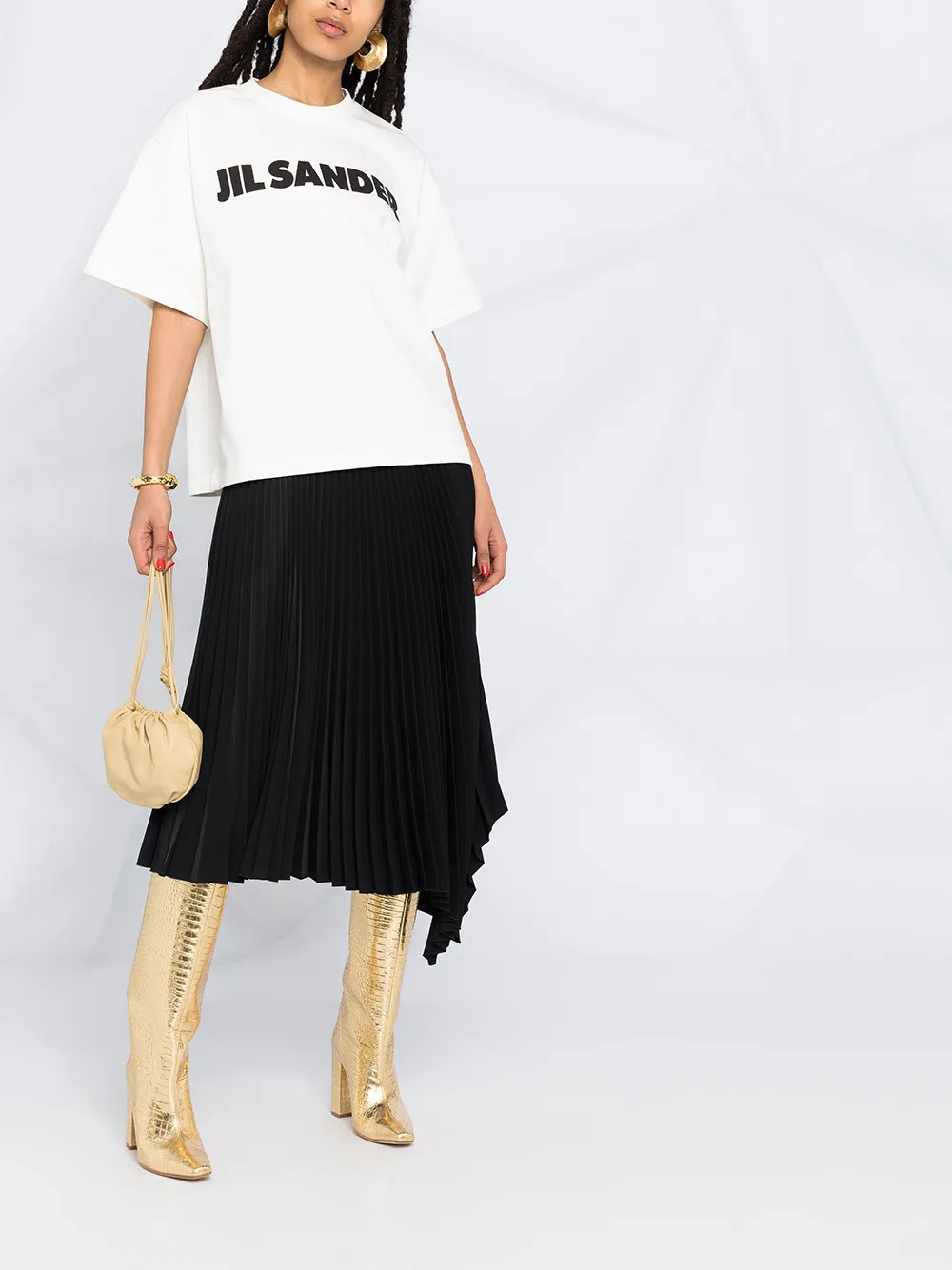 Jil Sander logo-print Cotton T-shirt - Farfetch | Farfetch Global