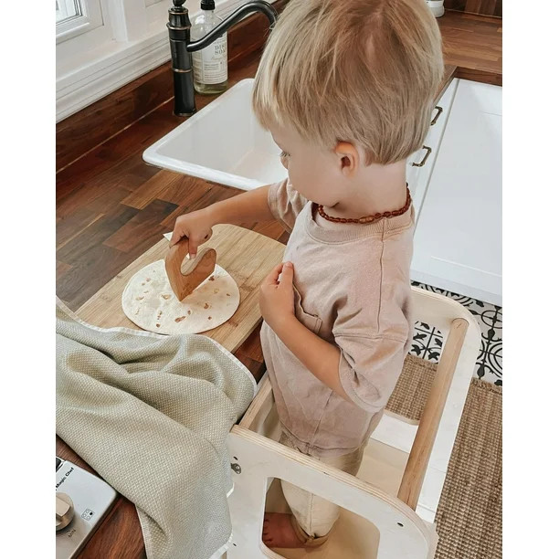 Mini Cutter by Piccalio® | Montessori Kids Safe Knife Wooden Toddler Vegetable and Fruit Cutter ... | Walmart (US)