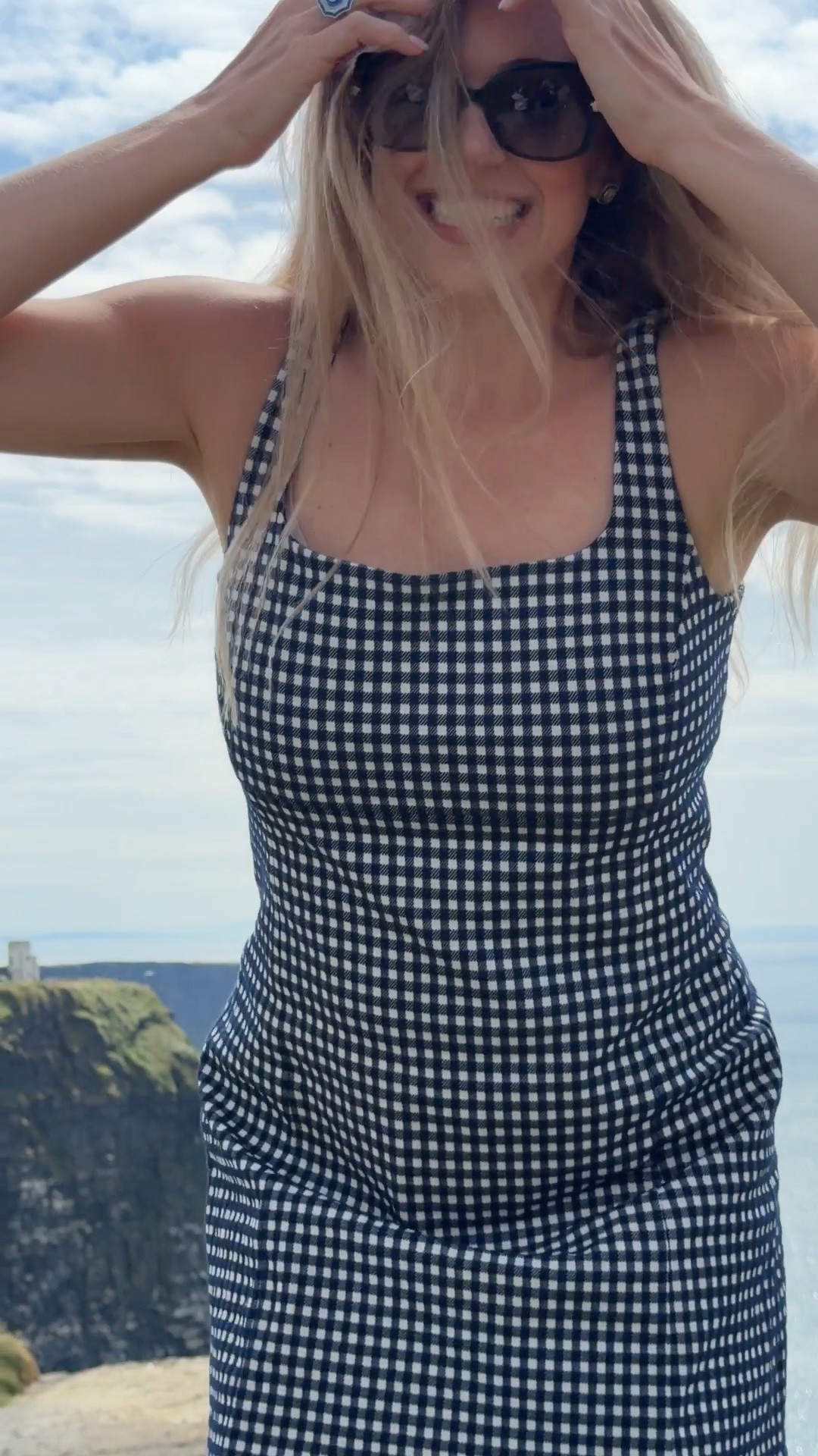 New gingham dress that I got in June already in final sale at @Spanx. It is so comfortable! I wore it in every trip this summer.

#LTKTravel #LTKSaleAlert