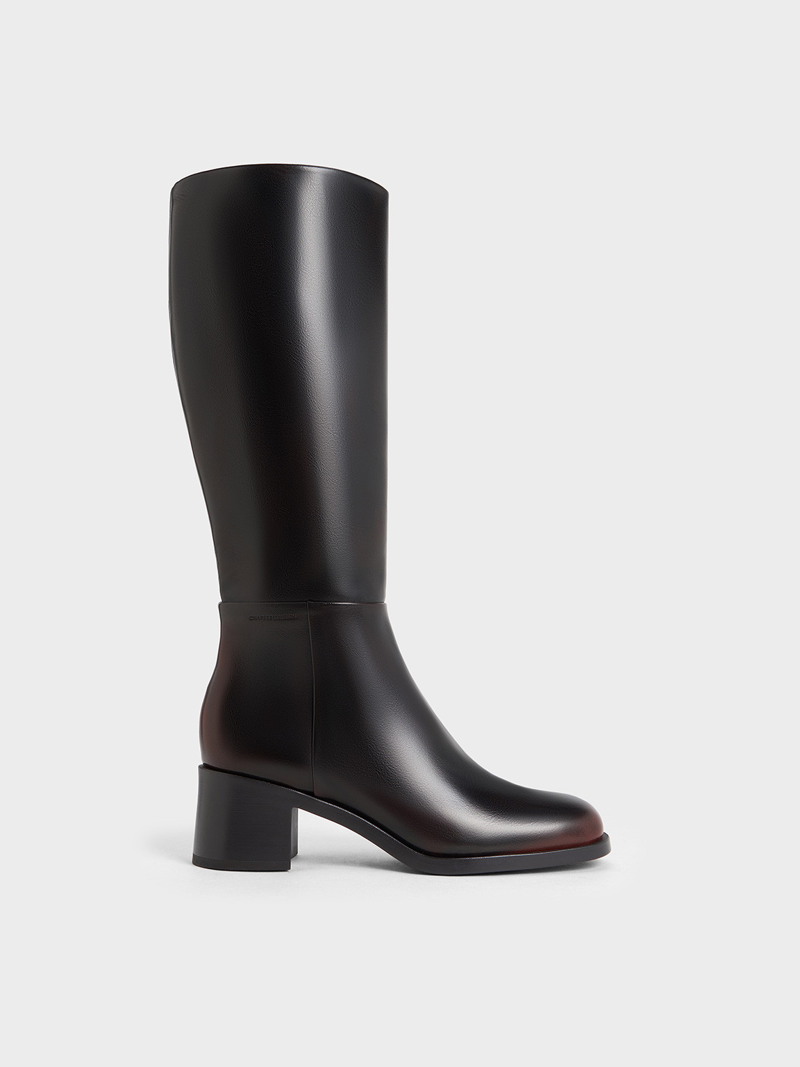 Louise Block-Heel Knee-High Boots
    
         - Dark Brown | Charles & Keith EU
