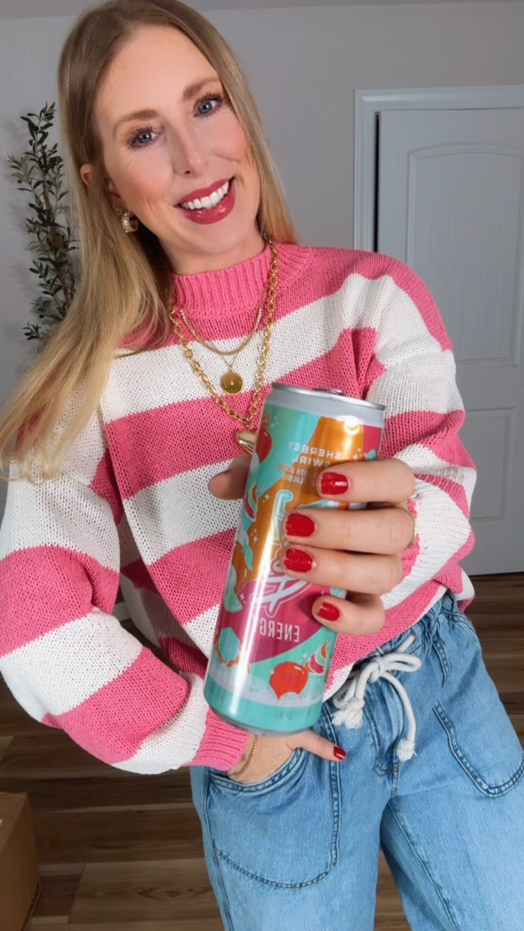 Outfit of the day! Pink stripe sweater is from Walmart! Size small 

#LTKootd #LTKmomlife