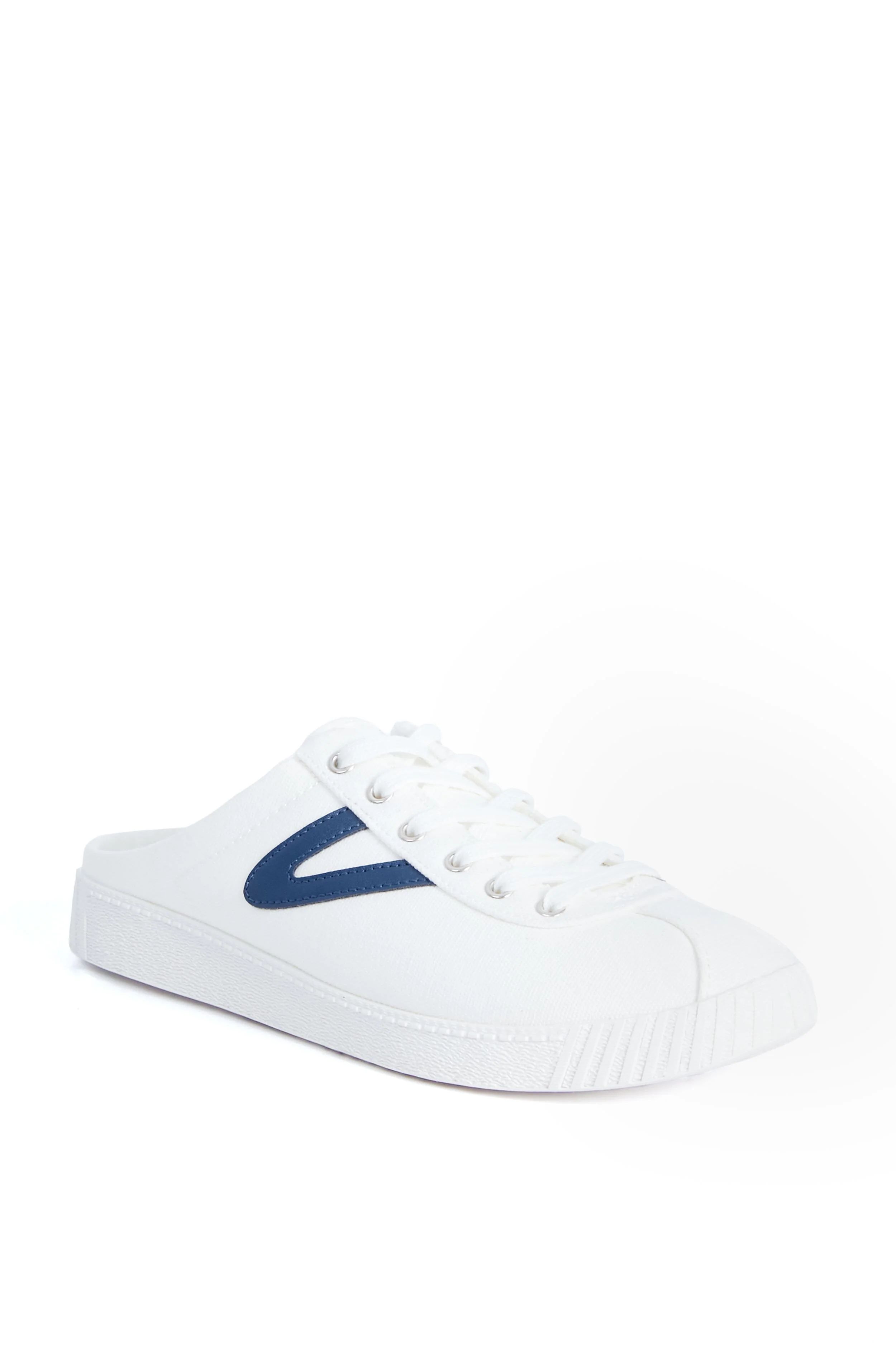 Women's White and Navy Easy Nylite Canvas Sneakers | Tuckernuck (US)
