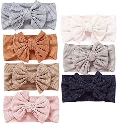 Baby Girl Nylon Headbands Newborn Infant Toddler Hairbands and Bows Child Hair Accessories | Amazon (US)