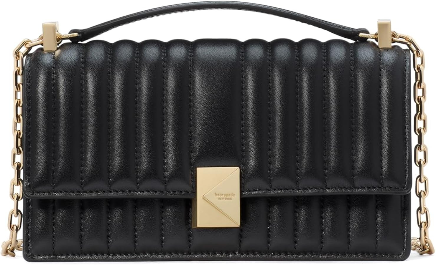 kate spade new york womens Deco Mini Leather Flap Chain Crossbody | Amazon (US)