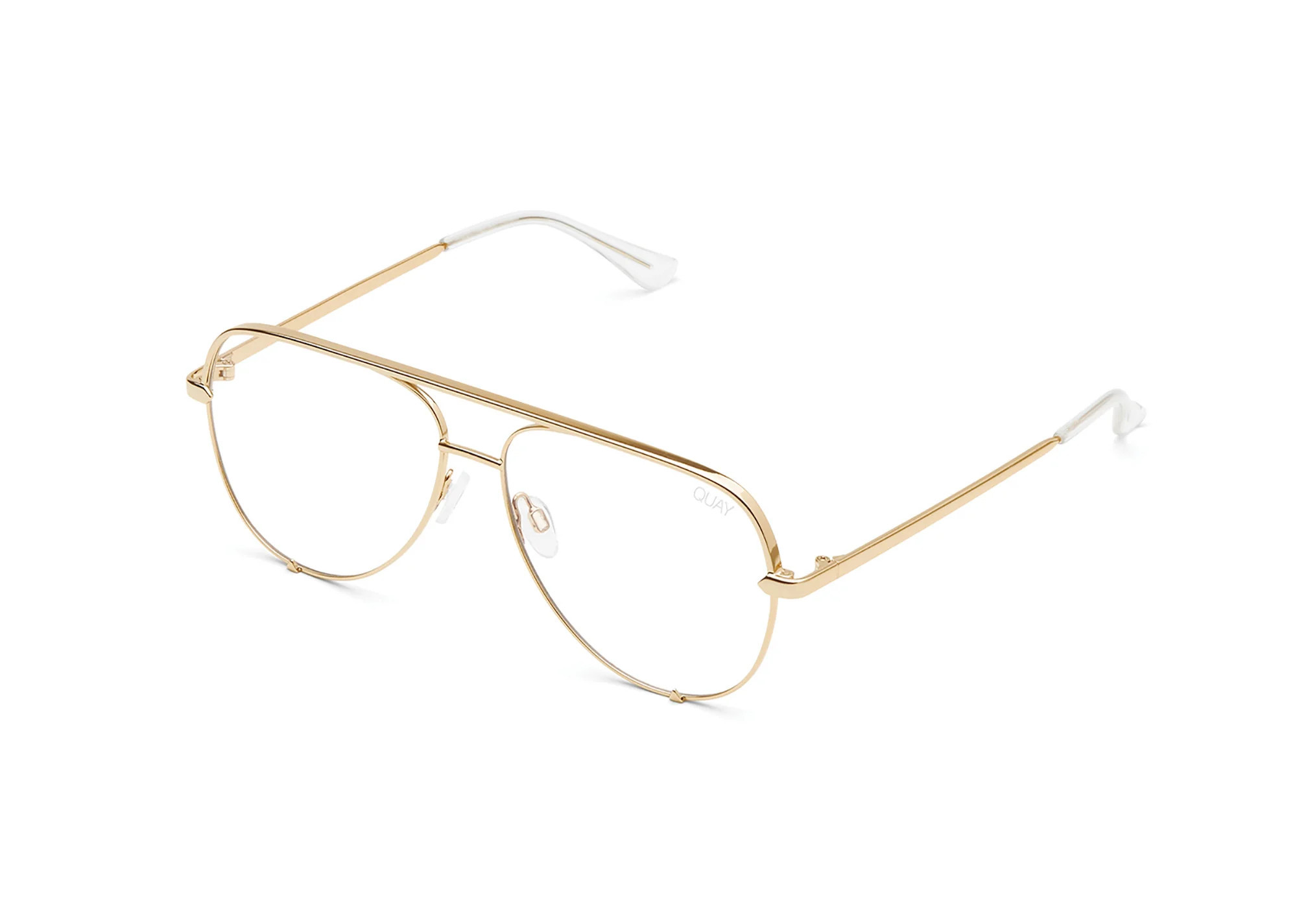 HIGH KEY LARGE BLUE LIGHT - GOLD / CLEAR | Quay Australia