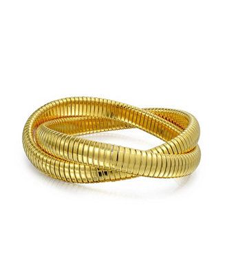 Bling Jewelry Omega Snake Cobra Wide Bangle Twisted Bracelet Bands Set Interlocking Flexible Stre... | Macy's