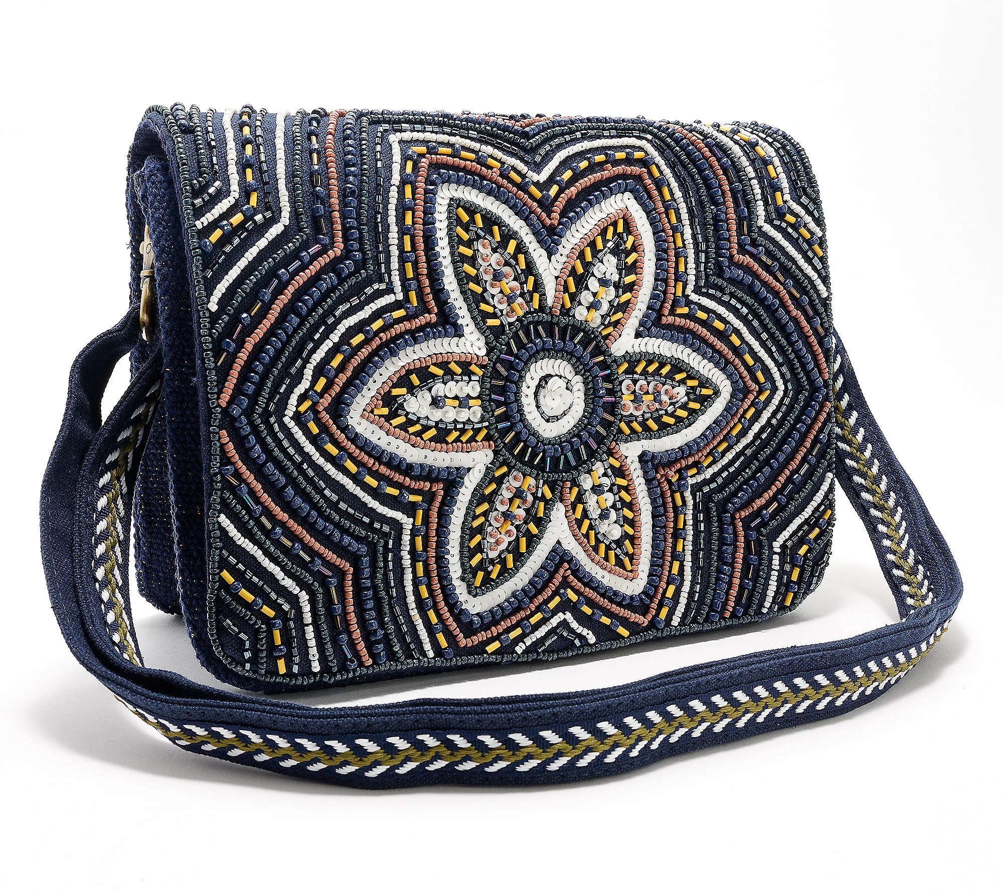 America & Beyond Embellished Messenger Crossbody | QVC