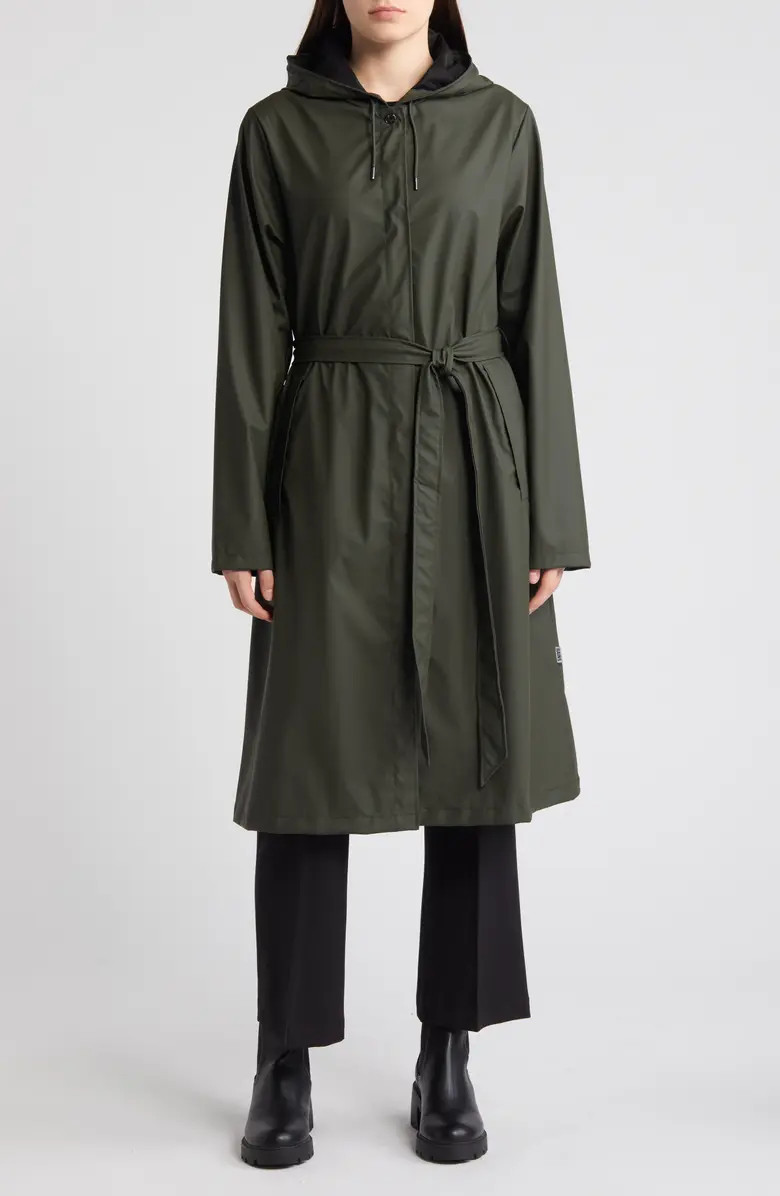Waterproof A-Line Long Raincoat | Nordstrom