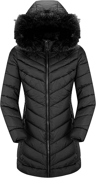 Bellivera Puffer Jacket Women,Lightweight Padding Bubble Hooded Coat with Fur Collar Warmth Outer... | Amazon (US)