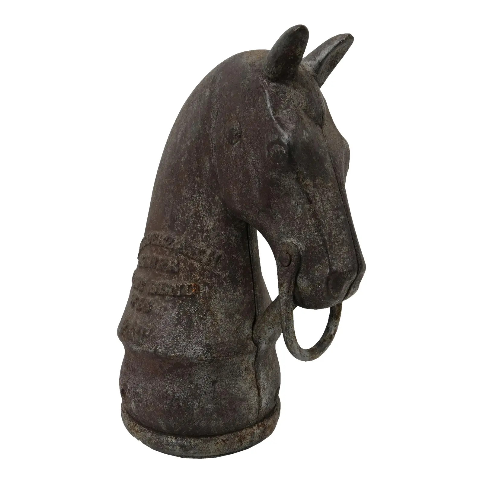 Antique Historic Americana Charles Silberzahn Cast Iron Horse Head Hitching Post Top | Chairish
