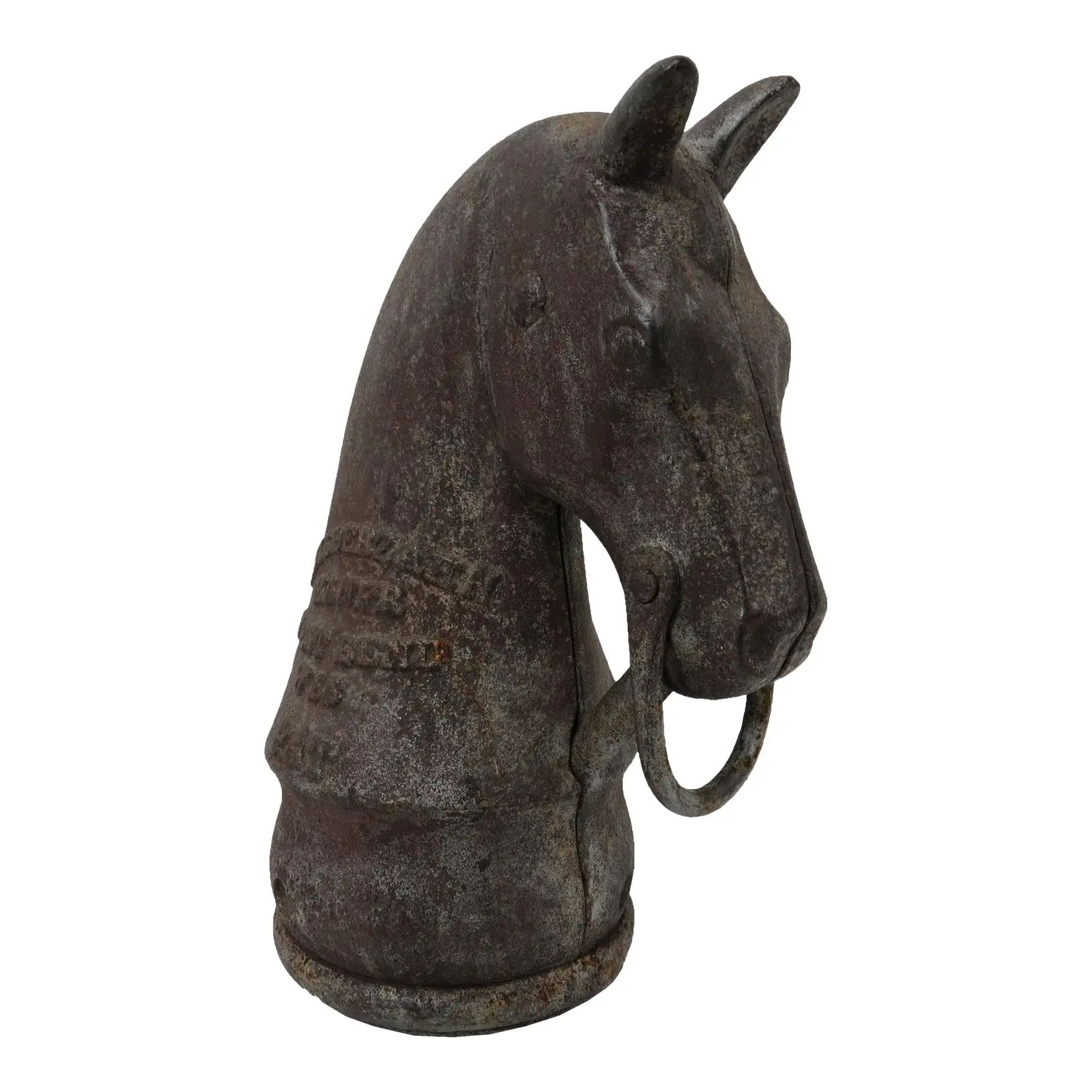 Antique Historic Americana Charles Silberzahn Cast Iron Horse Head Hitching Post Top | Chairish