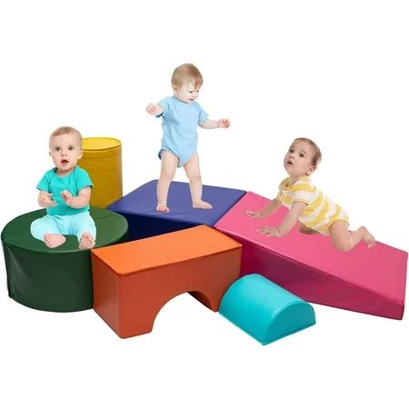 FOETSRGOPB Softscape Crawl and Climb Foam Play Set 6 Piece Lightweight Blocks Corner Climber Nugget  | Walmart (US)