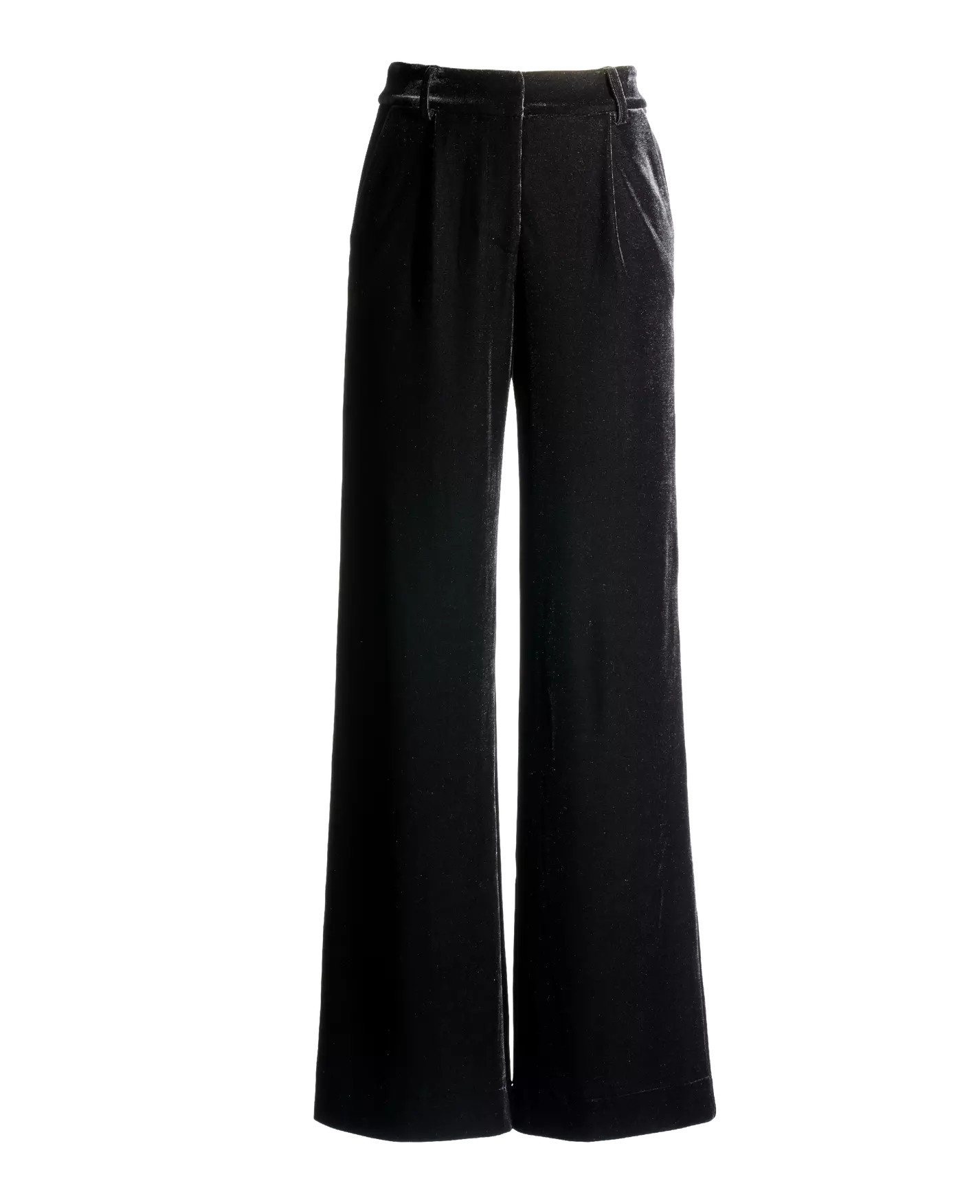 Malibu Wide Leg Velvet Trouser Pant - Black | Boston Proper | Boston Proper