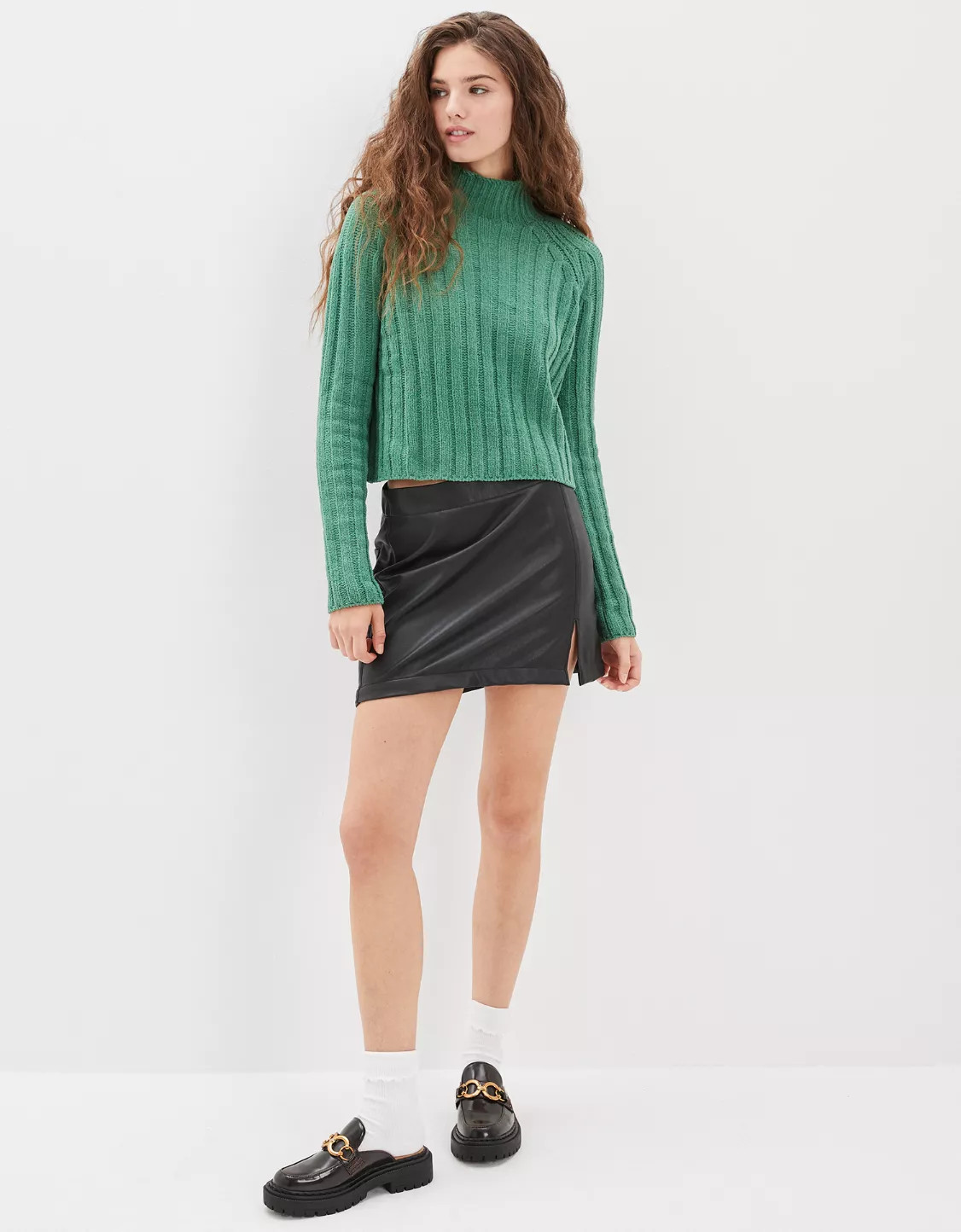 AE Snowsoft Mock Neck Sweater | American Eagle Outfitters (US & CA)