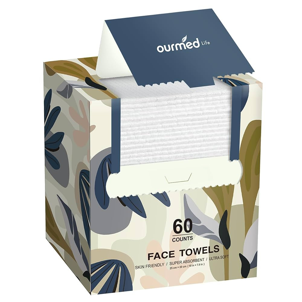Ourmed Life Face Towels, Disposable Biodegradable Facial Towels for Sensitive Skin, Lint- free Fa... | Amazon (US)