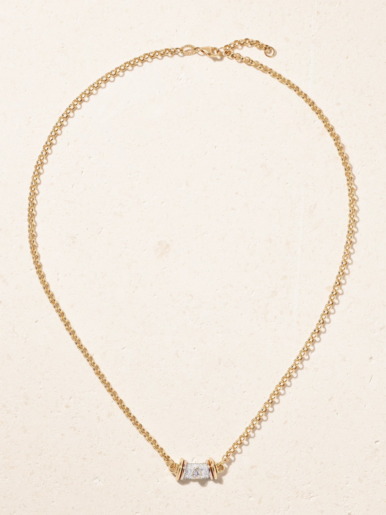 L'Atelier Nawbar - Warrior Princess Small 18-karat Gold Diamond Necklace - One size | NET-A-PORTER (UK & EU)