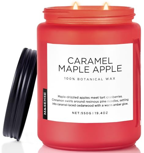 M&Sense Caramel Maple Apple Scented Candles for Women Fall Baking Gift 110H | Amazon (US)