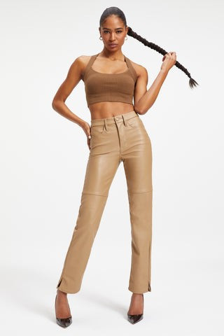 Better Than Leather Good Boy Warm Caramel003 Boyfriend , Plus Size 18 | Good American