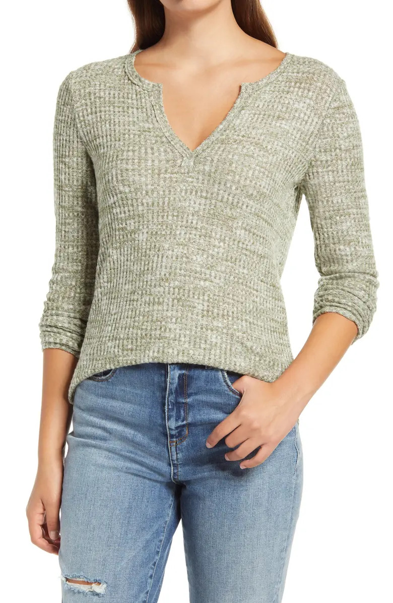 Long Sleeve Thermal Henley Top | Nordstrom