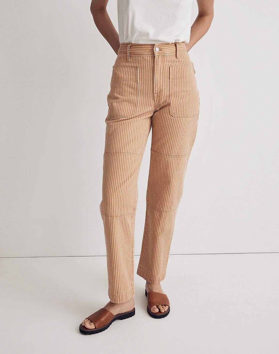 The Perfect Vintage Straight Jean in Stripe: Patch Pocket Edition | Madewell