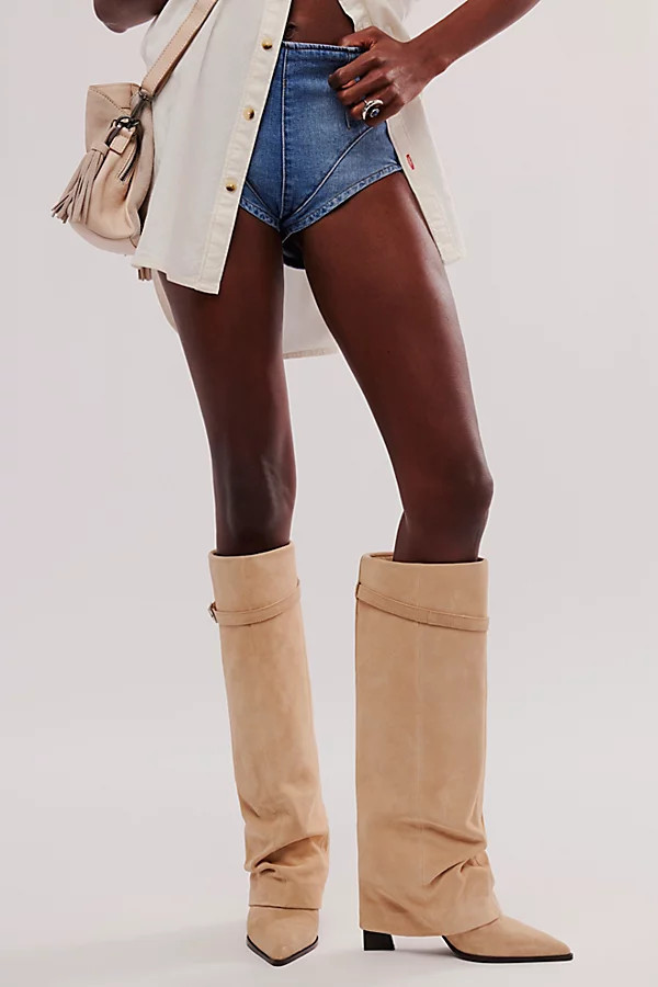 Felicity Suede Foldover Boots | Free People (Global - UK&FR Excluded)