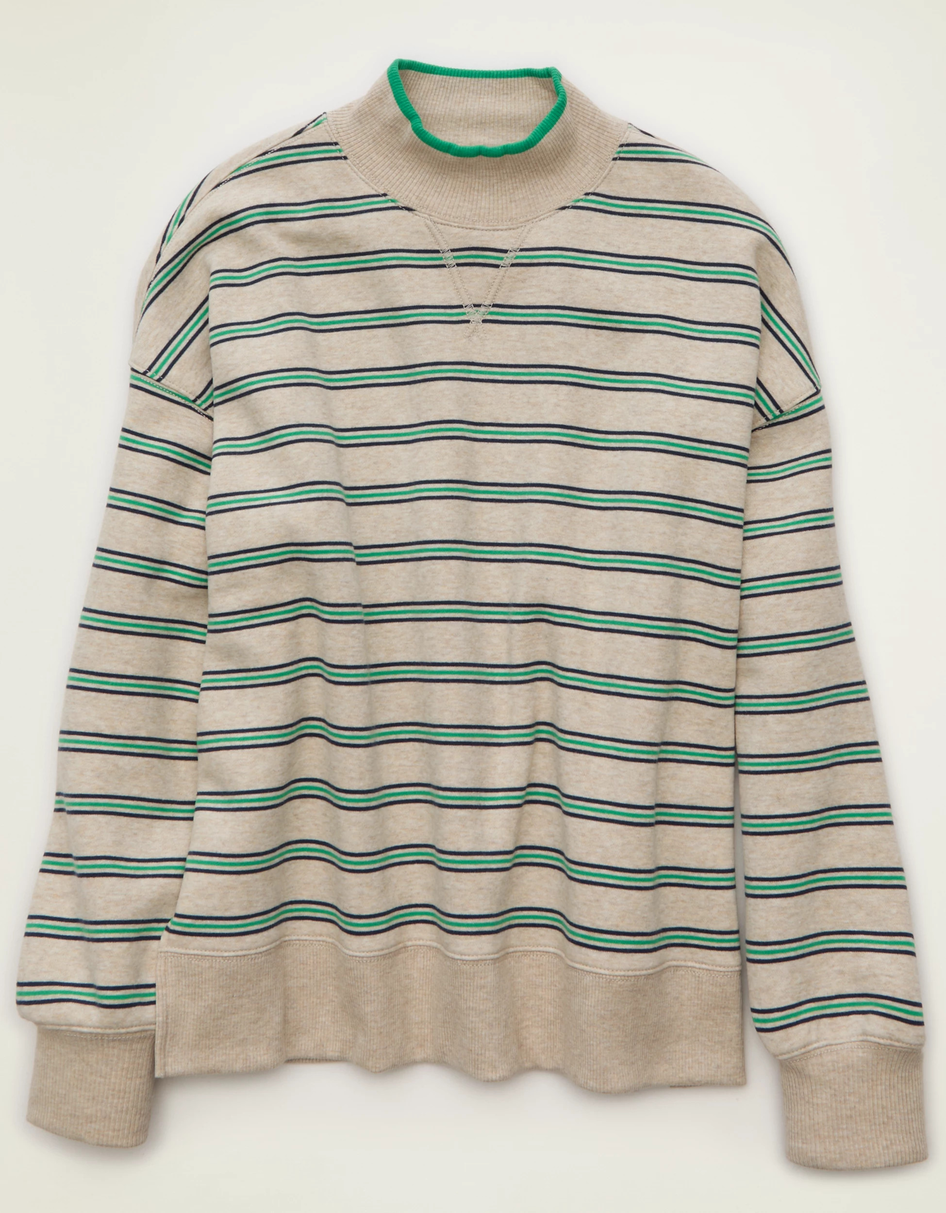 AE Everyday Luxe Mock Neck Sweatshirt | American Eagle Outfitters (US & CA)