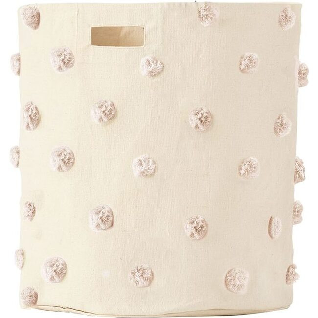 Pom Pom Hamper, Blush | Maisonette