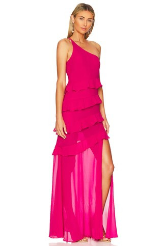 Lovers and Friends Junette Gown in Magenta Pink from Revolve.com | Revolve Clothing (Global)