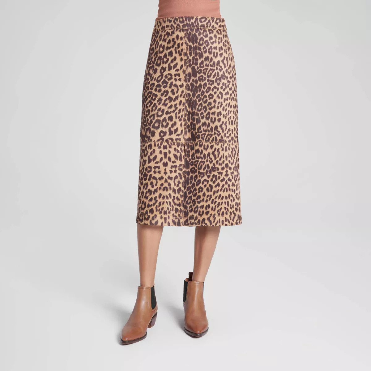 Women's Faux Suede Midi A-Line Skirt - A New Day™ | Target