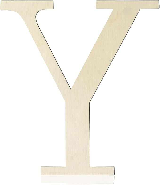 Large Wooden Letters 12 Inch Paintable Wood Letter Y for Wall Decor, 1/5 Inch Thick Wooden Alphab... | Amazon (US)
