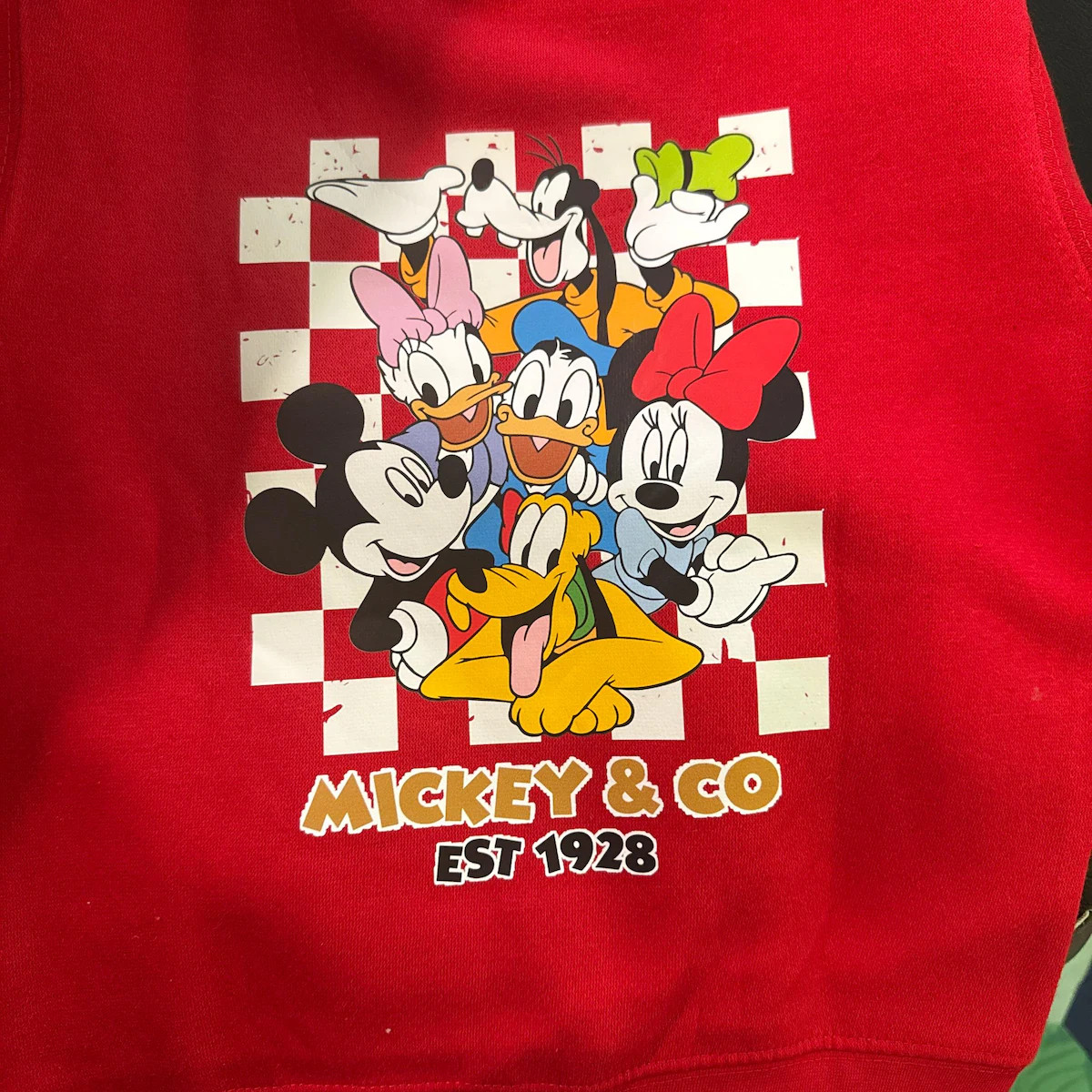 Checkered Mickey and Friends Toddler Sweatshirt, Checkered Mickey Kids Shirt, Checkered Minnie Sh... | Etsy (US)