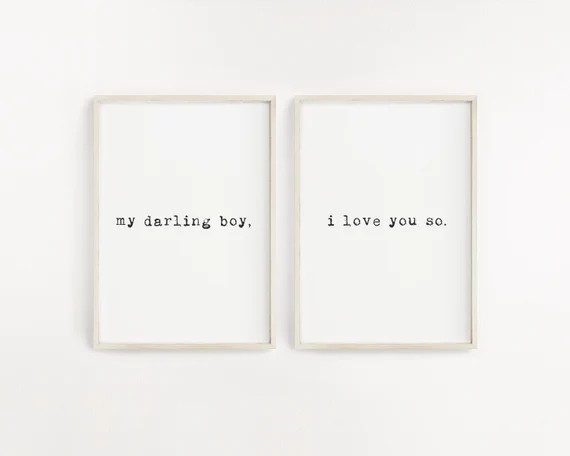 My darling boy baby boy nursery wall decor Minimalist | Etsy | Etsy (US)