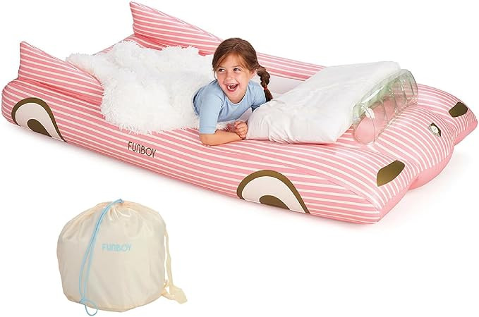 FUNBOY Kids Pink Inflatable Travel Bed & Mattress. Perfect for Sleepovers. Includes Carrying Case... | Amazon (US)