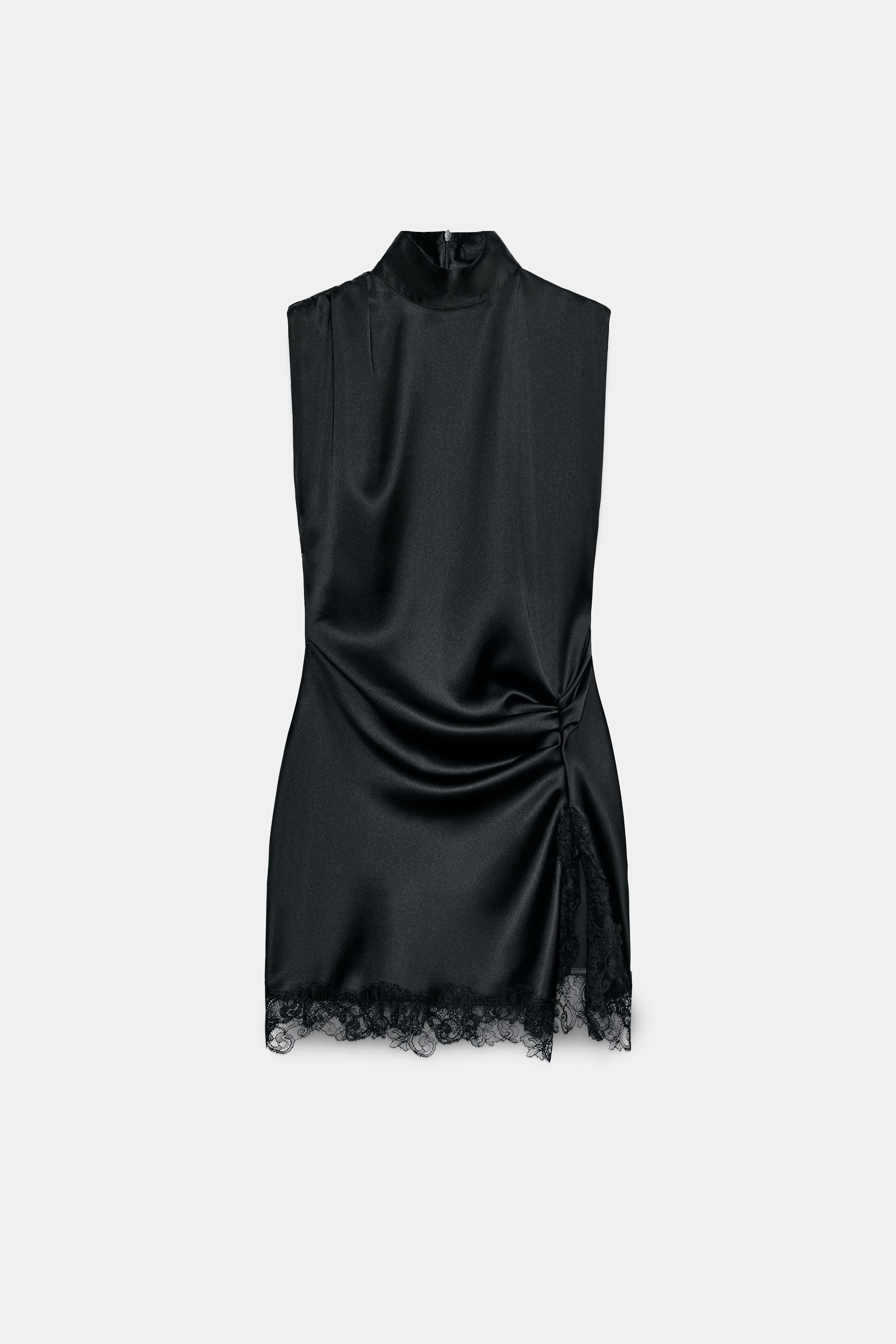 SATIN LACE DRESS | Zara UK