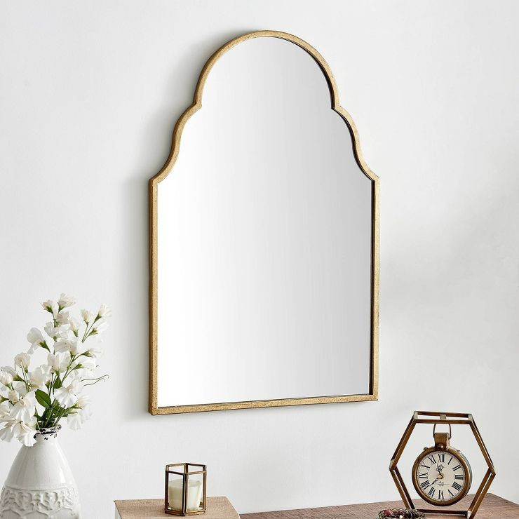 Cecily Decorative Wall Mirror Gold - FirsTime | Target