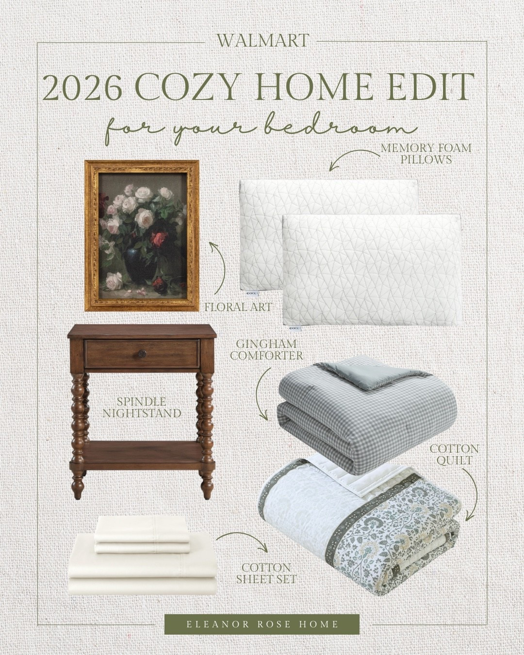 Walmart cozy home edit for your bedroom.

#LTKHome