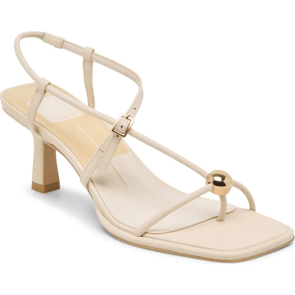 Dolce Vita Mylee Heels Sandal in Cream Leather at Nordstrom, Size 6.5 | Nordstrom