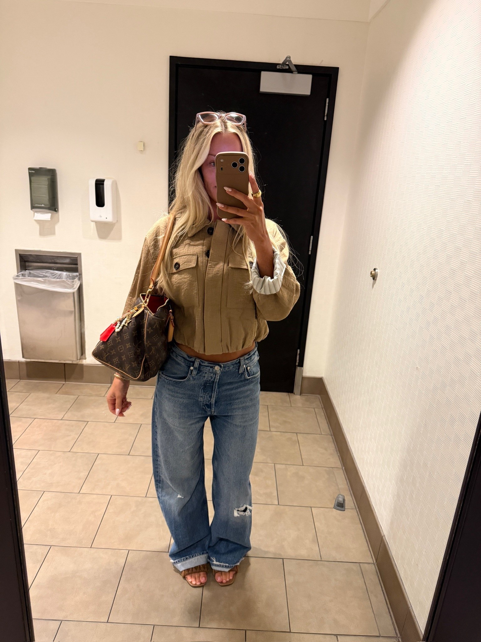 Wearing size 27 in jeans… sized down one from my normal. They run oversized

#LTKdayinmylife #LTKSaleAlert #LTKootd