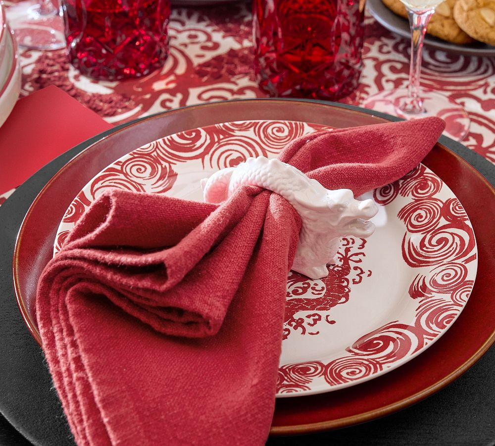 Lunar New Year Dragon Napkin Rings - Set of 4 | Pottery Barn (US)