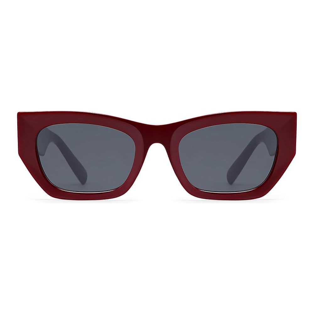 SOJOS Trendy Rectangle Cateye Sunglasses Womens Mens UV400 Fashion Chic Chunky Shades SJ2296 | Amazon (US)